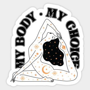 My Body My Choice Celestial Woman Sticker